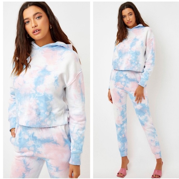 Frankie’s Bikinis Burl Crop Sweat Funfetti Pullover Hoodie Sweatshirt